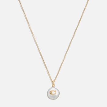 商品Coach | Coach Coin Pearl C Short Pendant Necklace - Gold/Pearl,商家MyBag,价格¥690图片