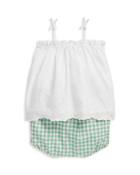 商品Ralph Lauren | Girls' Eyelet Cotton Top & Bloomers Set - Baby,商家Bloomingdale's,价格¥252图片