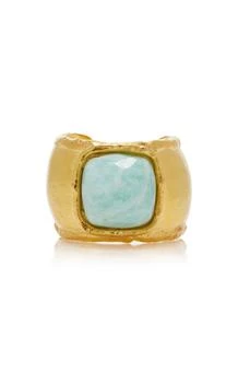 Sylvia Toledano | Sylvia Toledano - Mirage Amazonite 22K Gold-Plated Ring - Blue - OS - Moda Operandi - Gifts For Her,商家Fashion US,价格¥1709