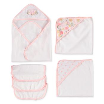商品Chickpea | Baby Girls Hooded Bath Towel and Washcloth, 6 Piece Set,商家Macy's,价格¥162图片