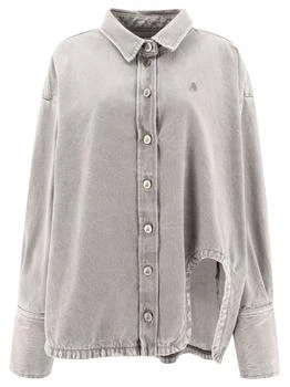 The Attico | Denim Jacket With Cut-Out Jackets Grey,商家Wanan Luxury,价格¥5773