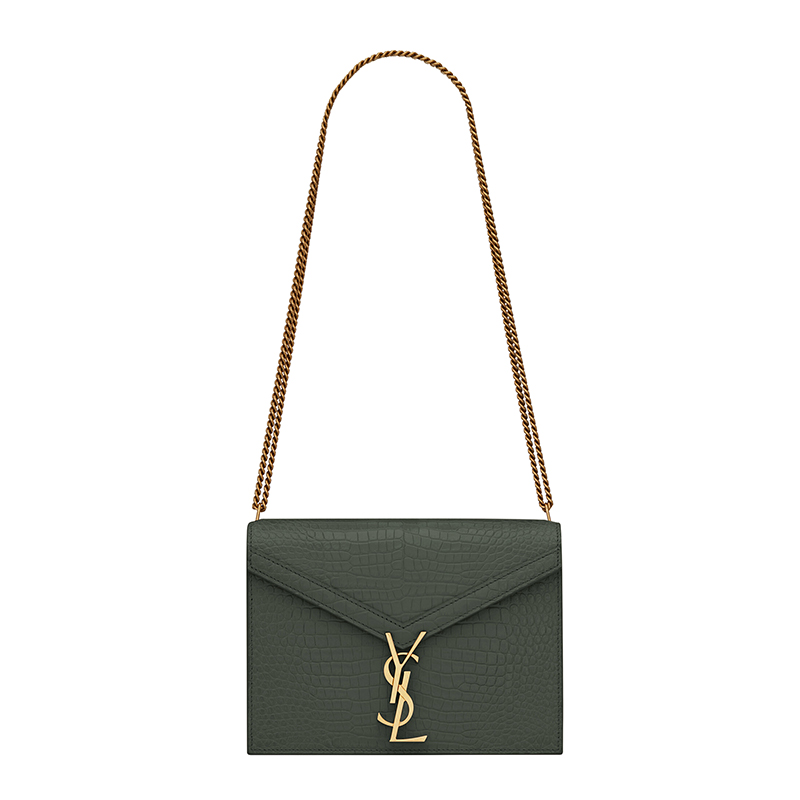圣罗兰反转巴黎手提包, Yves Saint Laurent | SAINT LAURENT PARIS/圣罗兰 YSL 新款 CASSANDRA系列 女士中号薄荷色鳄鱼压纹小牛皮金扣双链手提斜挎单肩包532750DND0J3144商品图片 7.5折×额外9.5折, 包邮包税, 额外九五折
