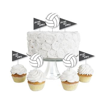 商品Big Dot of Happiness | Bump, Set, Spike - Volleyball - Dessert Cupcake Toppers - Treat Picks - 24 Ct,商家Macy's,价格¥108图片