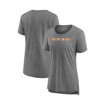 推荐Women's Branded Heathered Gray Tennessee Volunteers Breakneck Speed Tri-Blend T-shirt商品