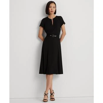 Ralph Lauren | Women's Belted Georgette Dress,商家Macy's,价格¥635