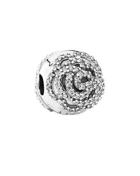 商品PANDORA Mother's Day Collection Silver & CZ Shimmering Rose Clip Charm图片