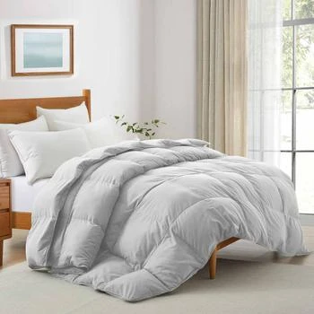 Puredown | Ultra Soft Fabric All Season Premium Feather Fiber and Microfiber Comforter with 360TC Light Grey,商家Premium Outlets,价格¥425