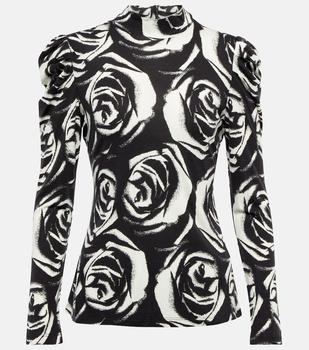 Diane von Furstenberg | Doha floral turtleneck jersey top商品图片,6.9折