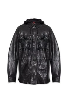 Diesel | Diesel L-Sphinx Hooded Leather jacket 5.7折