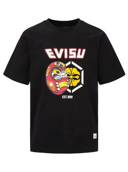 Evisu | Evisu Black Cotton T-shirt商品图片,