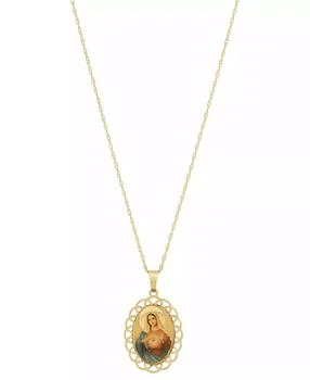 Macy's | Virgin Mary Picture Filigree Frame 18" Pendant Necklace in 10k Gold,商家Macy's,价格¥1802