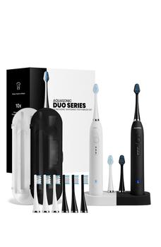 商品DUO Dual Ultrasonic Toothbrushes with 10 DuPont Brush Heads & 2 Travel Cases图片