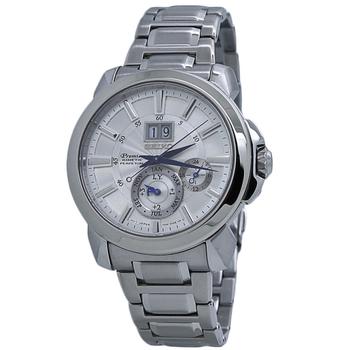 精工机械表怎么样, Seiko | Premier Kinetic Silver Dial Mens Watch SNP159商品图片 5.2折