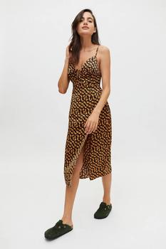 Urban Outfitters | UO Mariah Lace-Up Midi Slip Dress商品图片,3.7折, 1件9.5折, 一件九五折