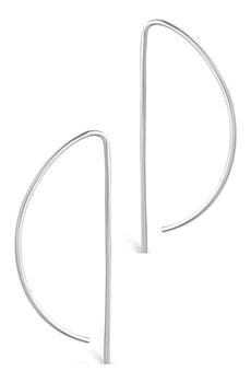 Sterling Forever | Half Moon Threader Earrings商品图片,