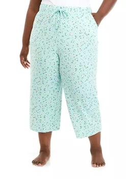 Love, Fire, Love, Fire | Plus Size Floral Capri Pajama Pants商品图片 5折×额外8.5折, 额外八五折