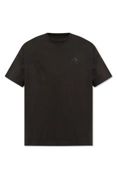 推荐Moose Knuckles Logo Embroidered Crewneck T-Shirt商品
