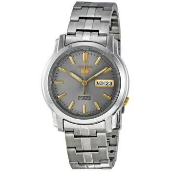 Seiko | 5 Automatic Grey Dial Stainless Steel Men's Watch SNKK67 5.6折, 满$75减$5, 满减
