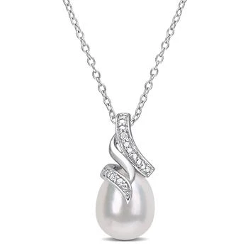 推荐Freshwater Cultured Pearl and Diamond Necklace商品