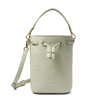 MCM | Dessau Embroidered Monogram Leather Drawstring Medium 