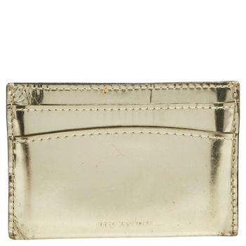 推荐Reed Krakoff Metallic Gold Leather Card Holder商品