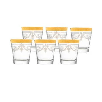 Lorren Home Trends | Double Old Fashion 6 Piece Stencil Pattern and Gold Band Set,商家Macy's,价格¥482