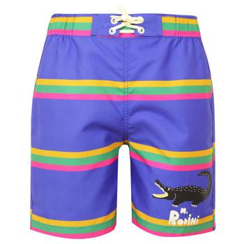 商品Blue Crocodile Stripe Swim Shorts图片
