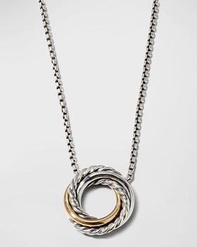 推荐Crossover Mini Pendant Necklace in Silver and Gold商品