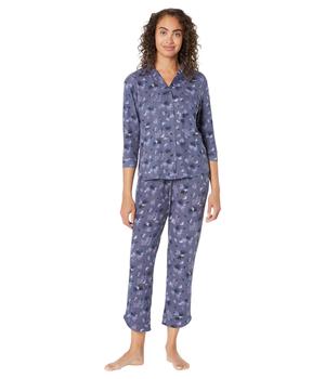 商品Watercolor Brushed Loose Knit Button-Up Pajama Set图片