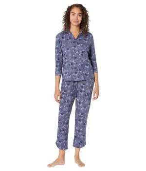 推荐Watercolor Brushed Loose Knit Button-Up Pajama Set商品