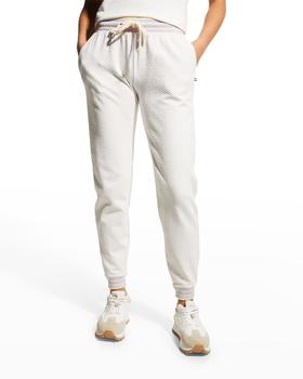 Sol Angeles | Pastel-Stripe Quilted Jogger Pants商品图片,4折