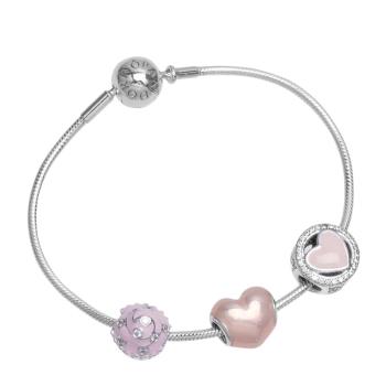 潘多拉耳钉, PANDORA | PANDORA  女士粉色银质手镯  PAND00095商品图片 满$100享9.5折, 满折
