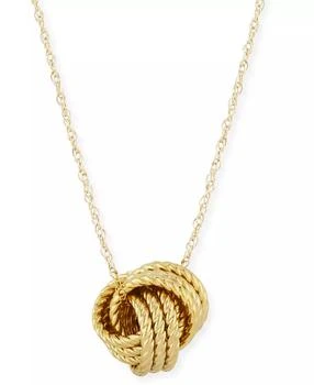 Macy's | Rope Love Knot Necklace in 14k Yellow Gold,商家Macy's,价格¥2699