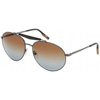 Zegna | Ermenegildo Zegna Men's Sunglasses - Gradient Lens Dark Ruthenium Frame | EZ0154 12F,商家My Gift Stop,价格¥348