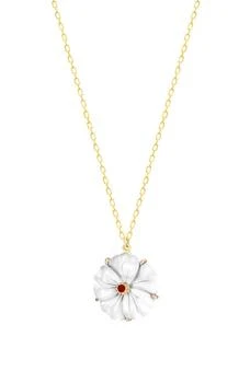Gabi Rielle | Gardenia Cultured Pearl Flower Pendant Necklace,商家Nordstrom Rack,价格¥447
