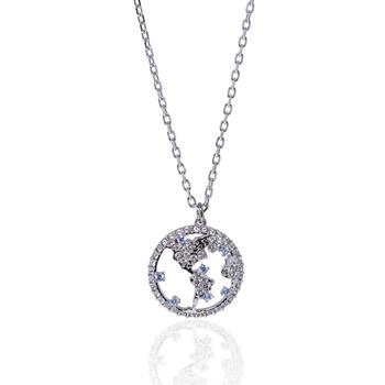 商品Swarovski Travel Rhodium Plated And Crystal Pendant Necklace 5521070图片