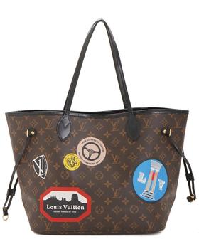 lv女包, [二手商品] Louis Vuitton | Louis Vuitton Limited Edition Monogram World Tour Canvas Neverfull MM商品图片 