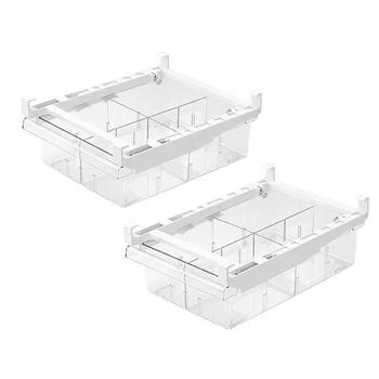 Fresh Fab Finds | 2Pcs Refrigerator Egg Drawer 36 Egg Capacity Snap On Hanging Storage Tray Space Saving Pull Out Egg Container Organizer White,商家Verishop,价格¥393