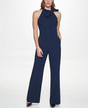 Vince Camuto经典款, Vince Camuto | Signature Stretch Crepe Bow Neck Halter Jump Suit商品图片 