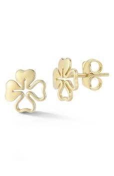 Ember Fine Jewelry | 14K Gold Clover Stud Earrings,商家Nordstrom Rack,价格¥1519
