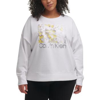 Calvin Klein | Calvin Klein Performance Womens Plus Graphic Logo Sweatshirt商品图片,4.5折