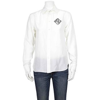商品Polo Ralph Lauren Ladies White Silk Broadcloth Shirt, Brand Size 0图片