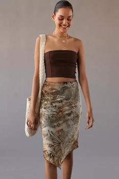 product UO Hanky Hem Mesh Midi Skirt image