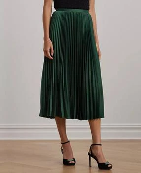 Ralph Lauren | Women's Pleated Satin Charmeuse Skirt,商家Macy's,价格¥1157