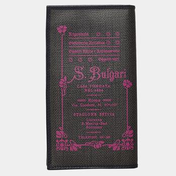 加拿大bvlgari包, [二手商品] BVLGARI | Bvlgari Black/Pink Elettra Collezione Canvas Wallet商品图片 9.1折