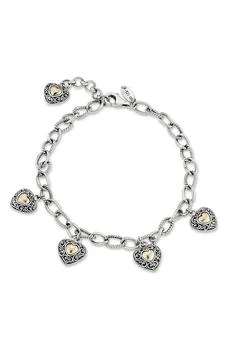 SAMUEL B. | Sterling Silver & 18K Gold Heart Charm Bracelet,商家Nordstrom Rack,价格¥1200