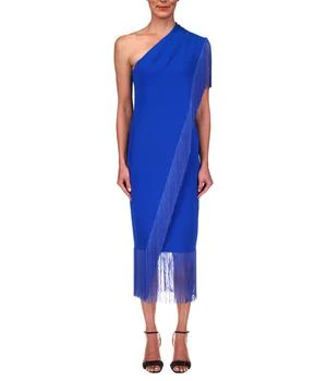 Badgley Mischka | Stretch Crepe Fringe Dress 满$220减$30, 满减