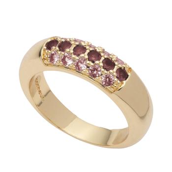 商品BONHEUR JEWELRY | Addison Pink Red Crystal Band Ring,商家Macy's,价格¥694图片