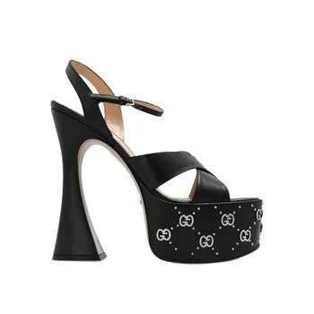 Gucci | Gucci Leather Platform Sandals 7.4折
