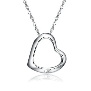 Rachel Glauber | Ra White Gold Plated Heart Pendant Necklace,商家Premium Outlets,价格¥296